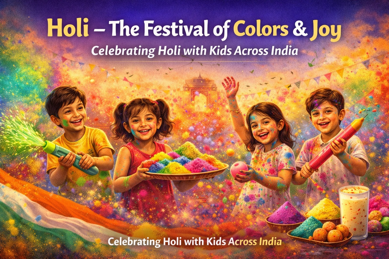 🌈 Holi – The Festival of Colors, Joy and Childhood